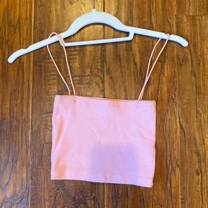 Zara pink crop top